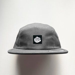 Strength & Heart - Grey/Black, Rose 5 Panel Camp Hat